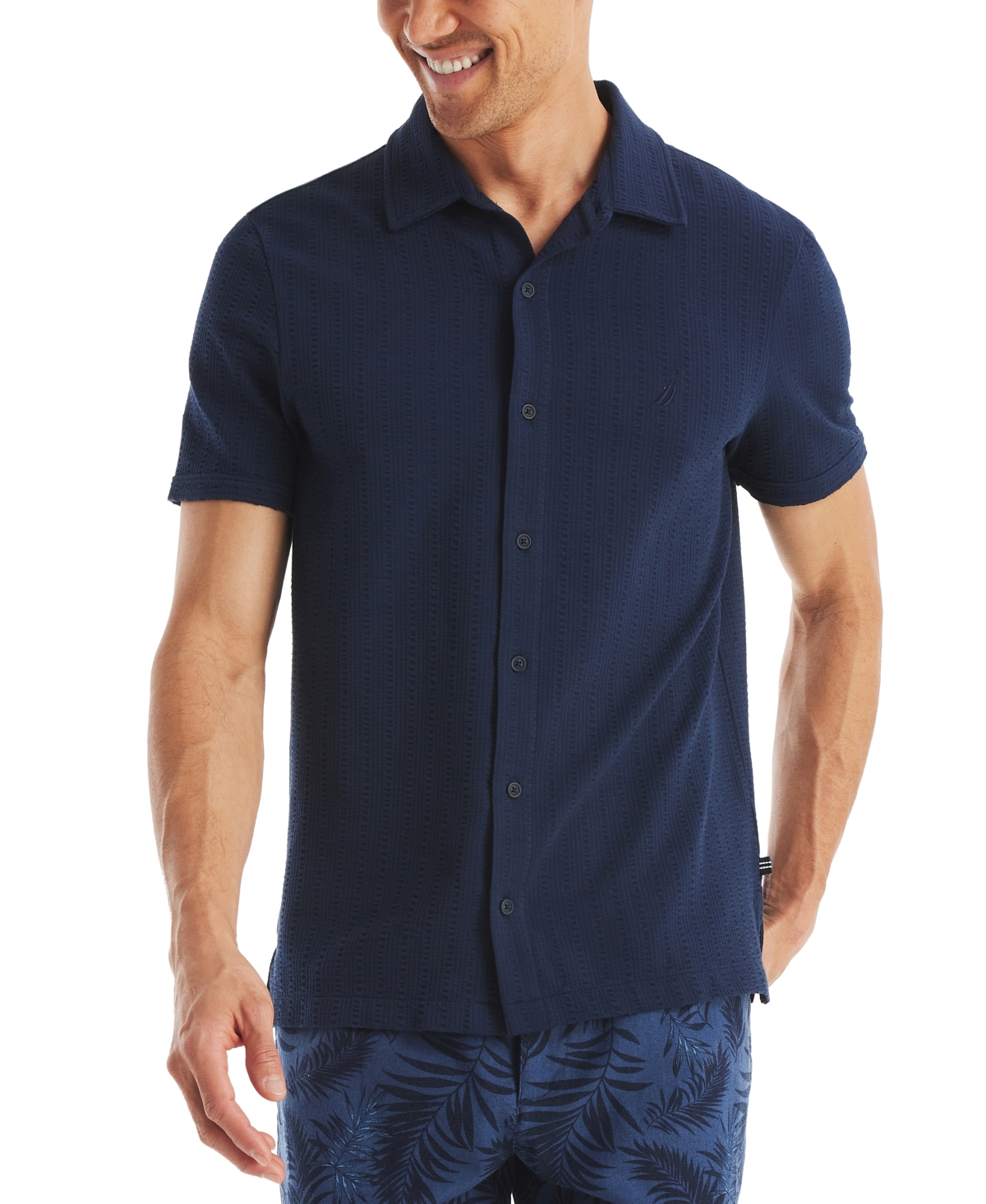 Men's Classic-Fit Seersucker Polo Shirt - Corn