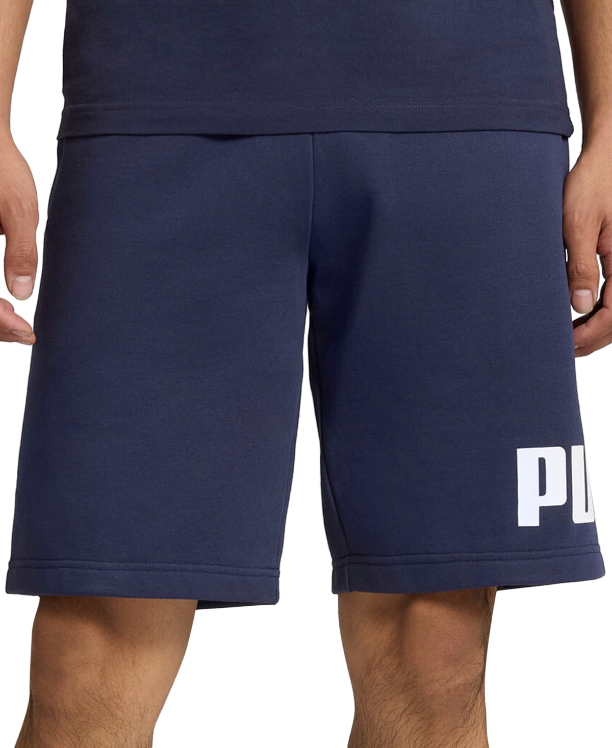 Puma Men's Logo Drawstring Shorts In Blue