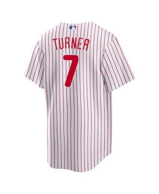Big Boys and Girls Trea Turner White Philadelphia Phillies Alternate Replica Player Jersey