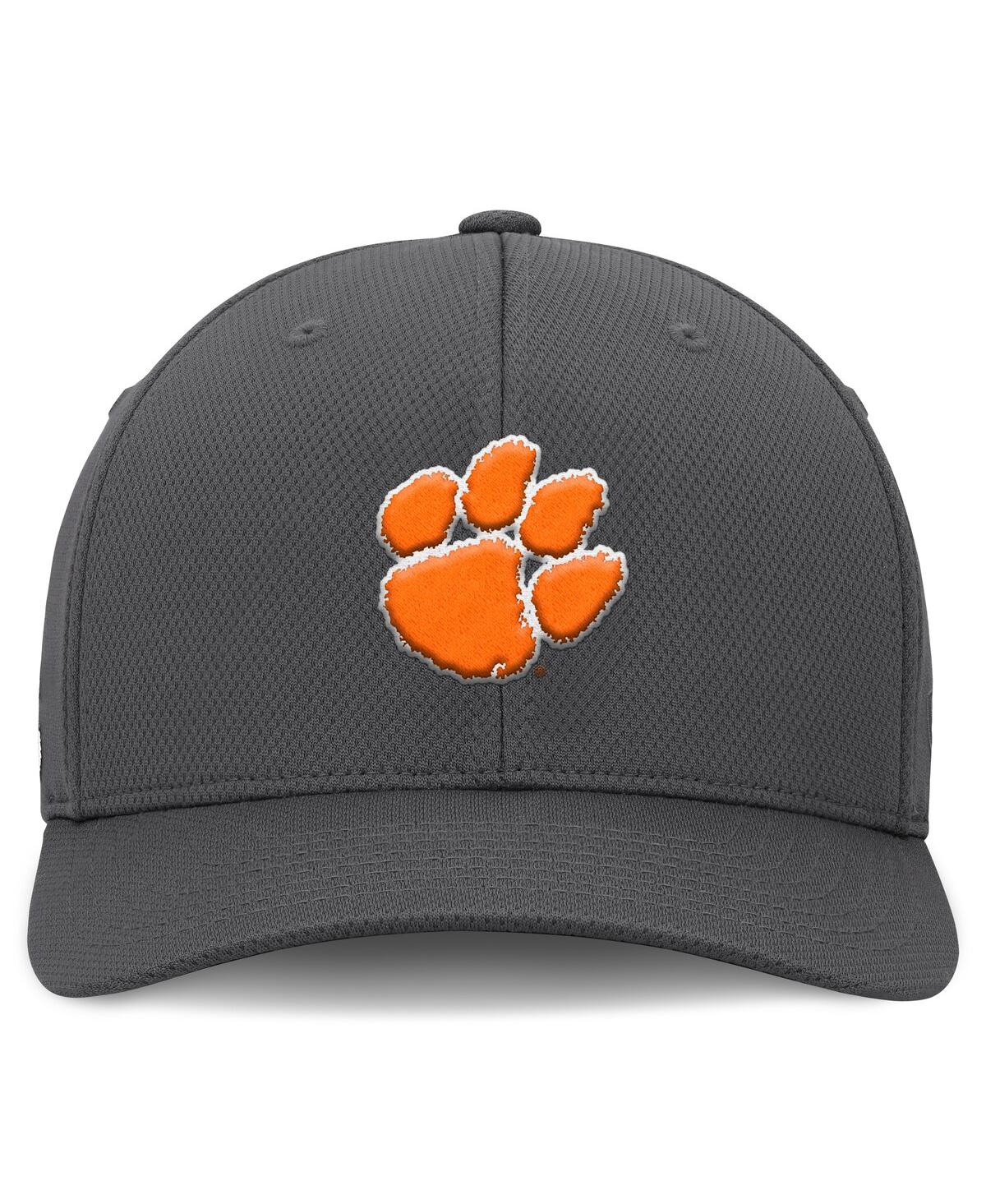 Top Of The World Men's Charcoal Clemson Tigers Reflex Logo Flex Hat In Charcoal