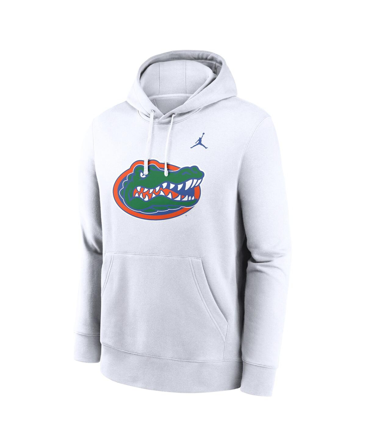 Shop Jordan Men's White Florida Gators Primetime Evergreen Club Fleece Pullover Hoodie