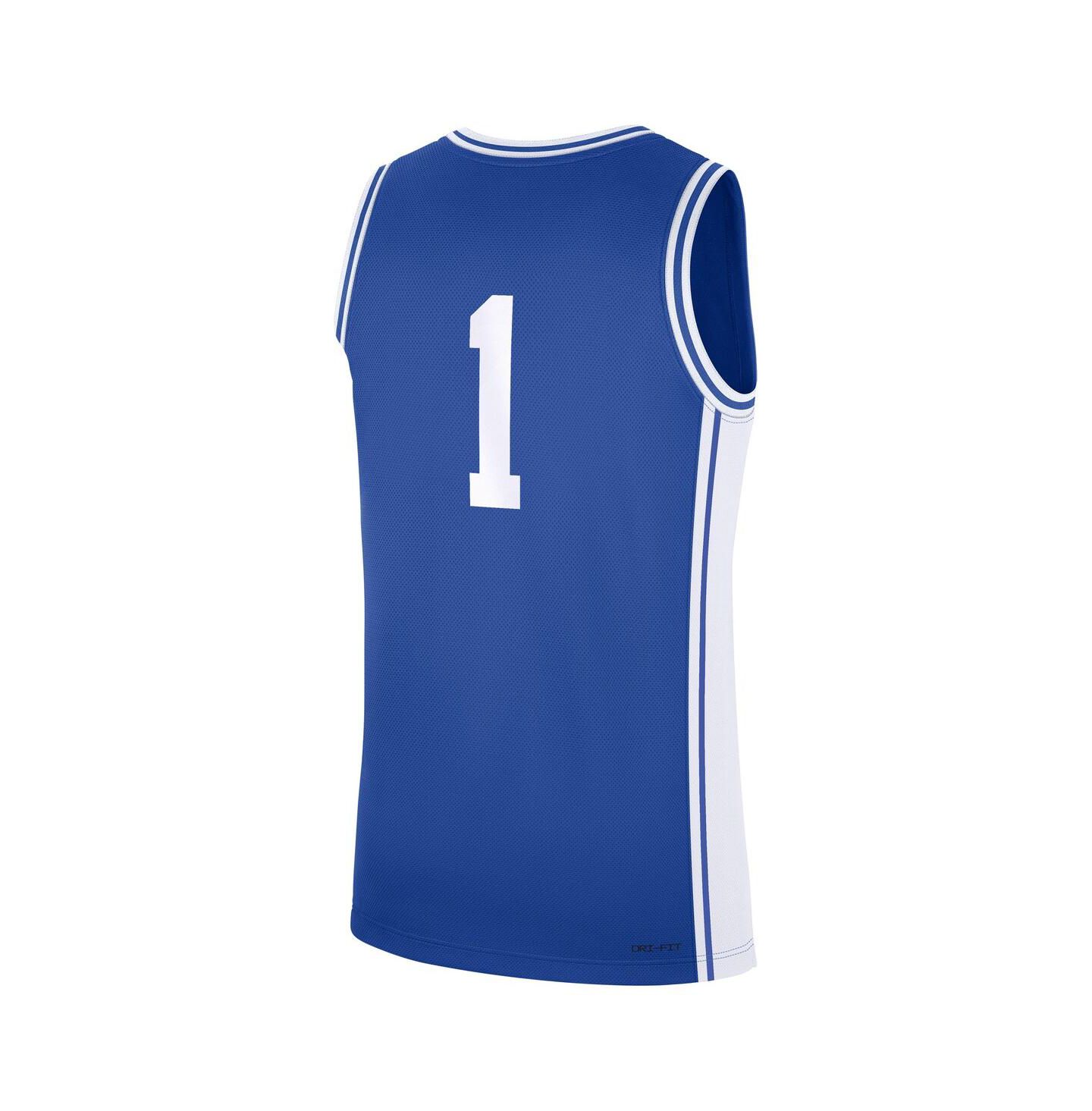 Мужской топ Nike 1 Royal Duke Blue Devils Road Replica Jersey — фото 2