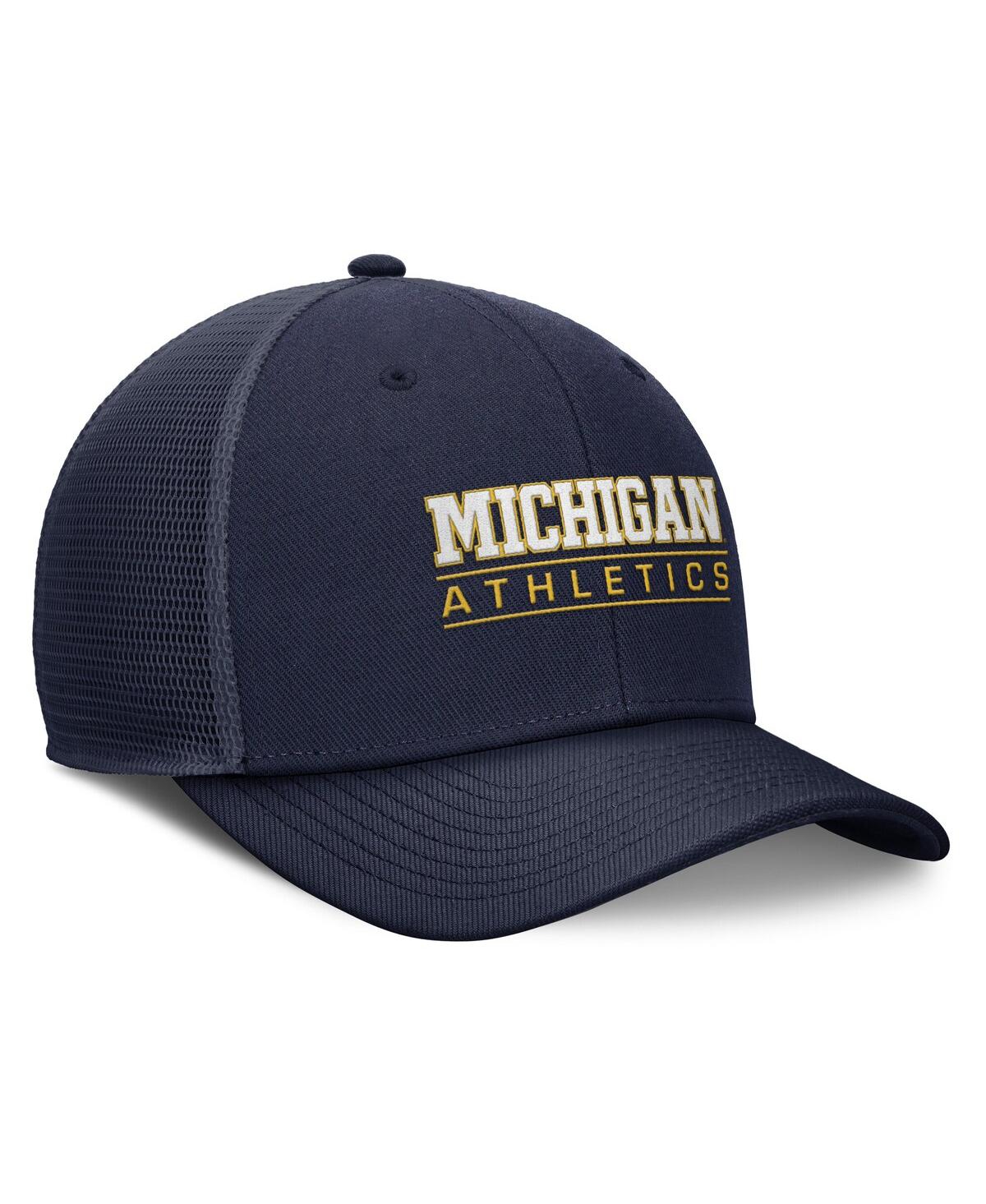 JORDAN MEN'S NAVY MICHIGAN WOLVERINES RISE ADJUSTABLE HAT 