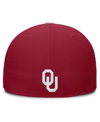 Men's Crimson/White Oklahoma Sooners Two-Tone Primetime Performance Fitted Hat