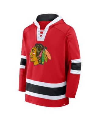 Men's Red Chicago Blackhawks Inside Line Fleece Pullover Hoodie
