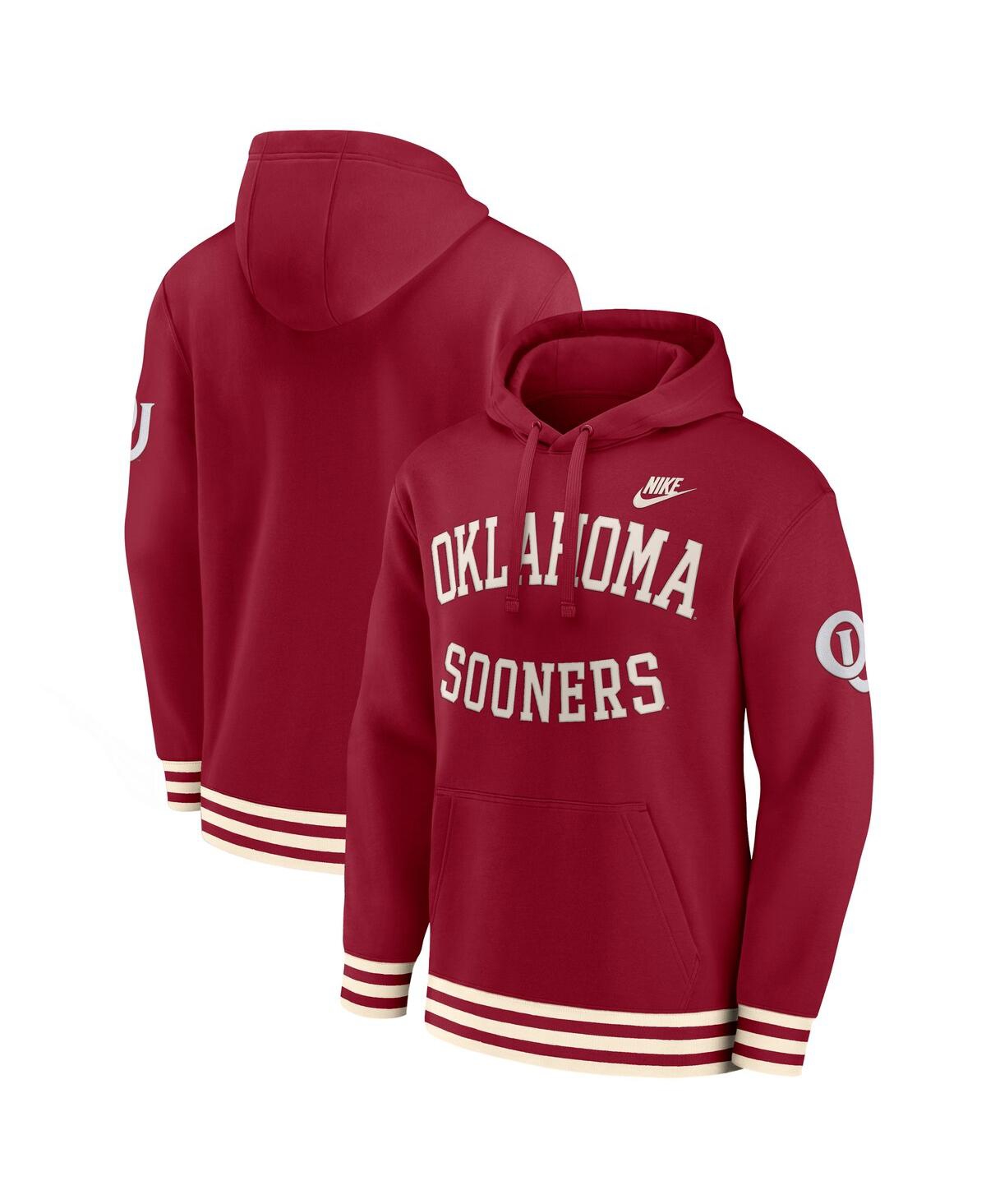Nike Oklahoma Sooners Legacy Retro Menâs  Men's College Pullover Hoodie In Crimson
