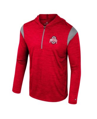 Men's Scarlet Ohio State Buckeyes Dozer Half-Zip Windshirt