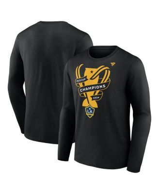Fanatics - Men's Black Los Angeles Galaxy 2024 MLS Cup Champions Locker Room Long Sleeve T-Shirt