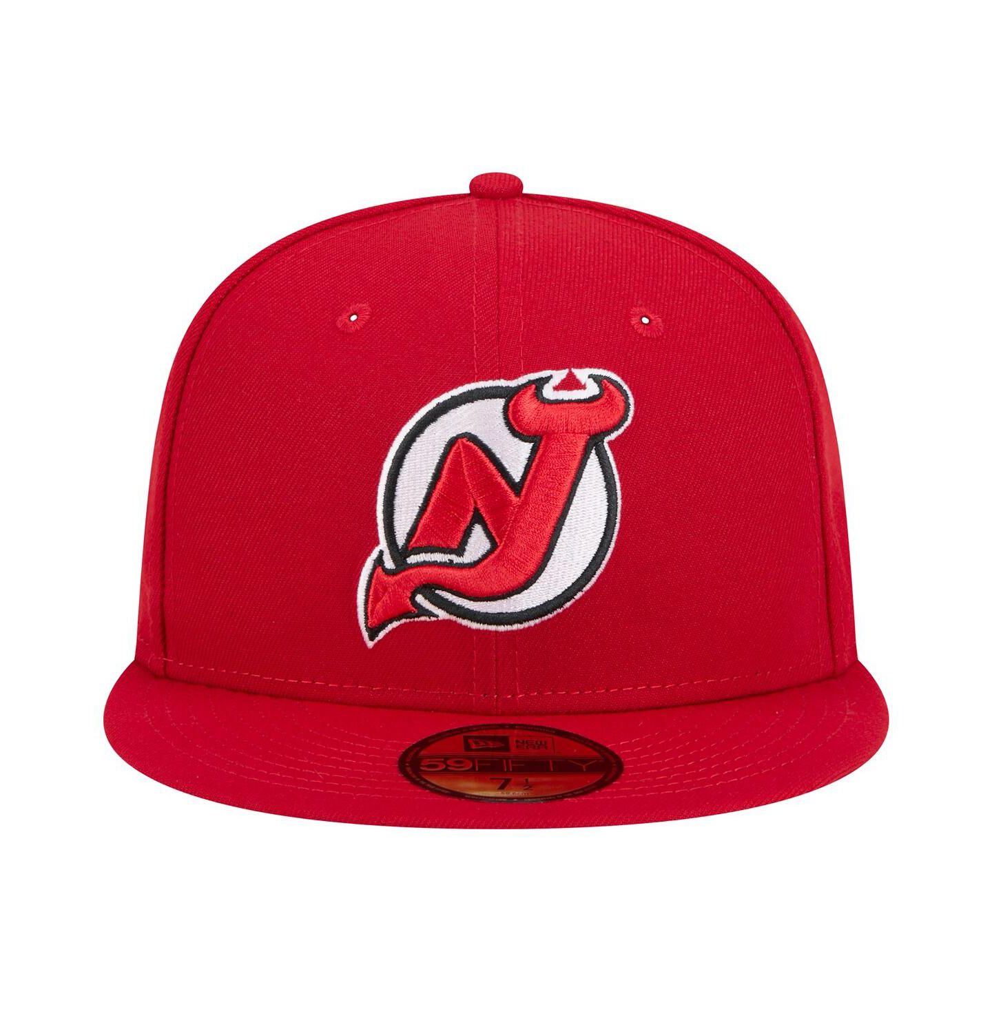 Мужские головные уборы New Era Red New Jersey Devils Core 59FIFTY Fitted Hat — фото 4