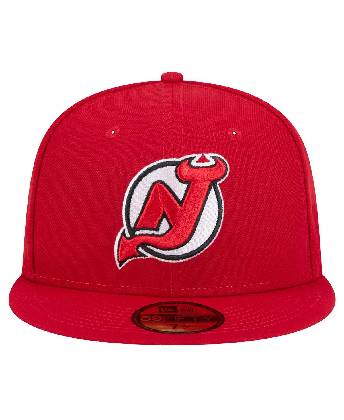 NEW ERA MEN'S RED NEW JERSEY DEVILS CORE 59FIFTY FITTED HAT 