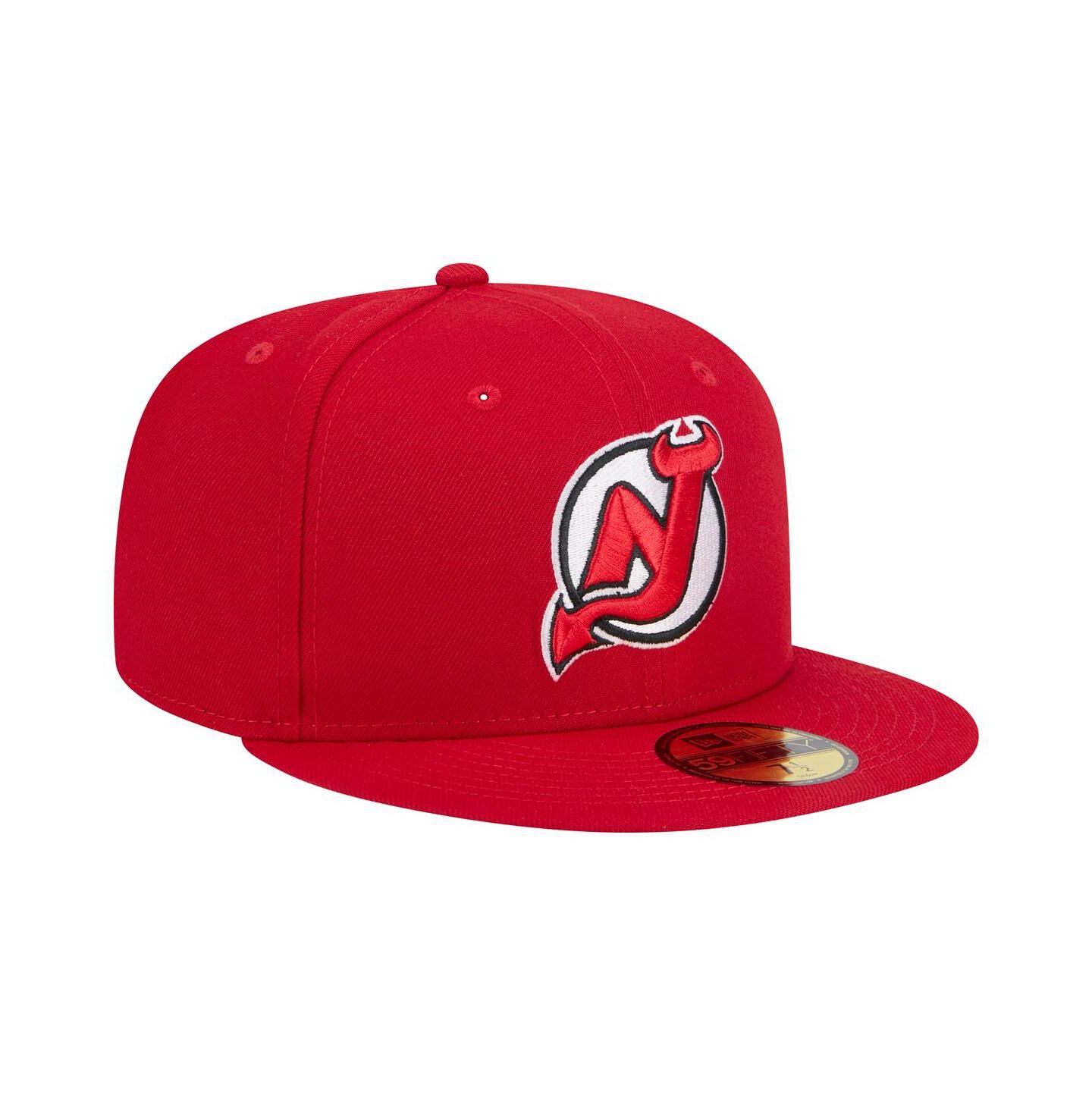 Мужские головные уборы New Era Red New Jersey Devils Core 59FIFTY Fitted Hat — фото 5