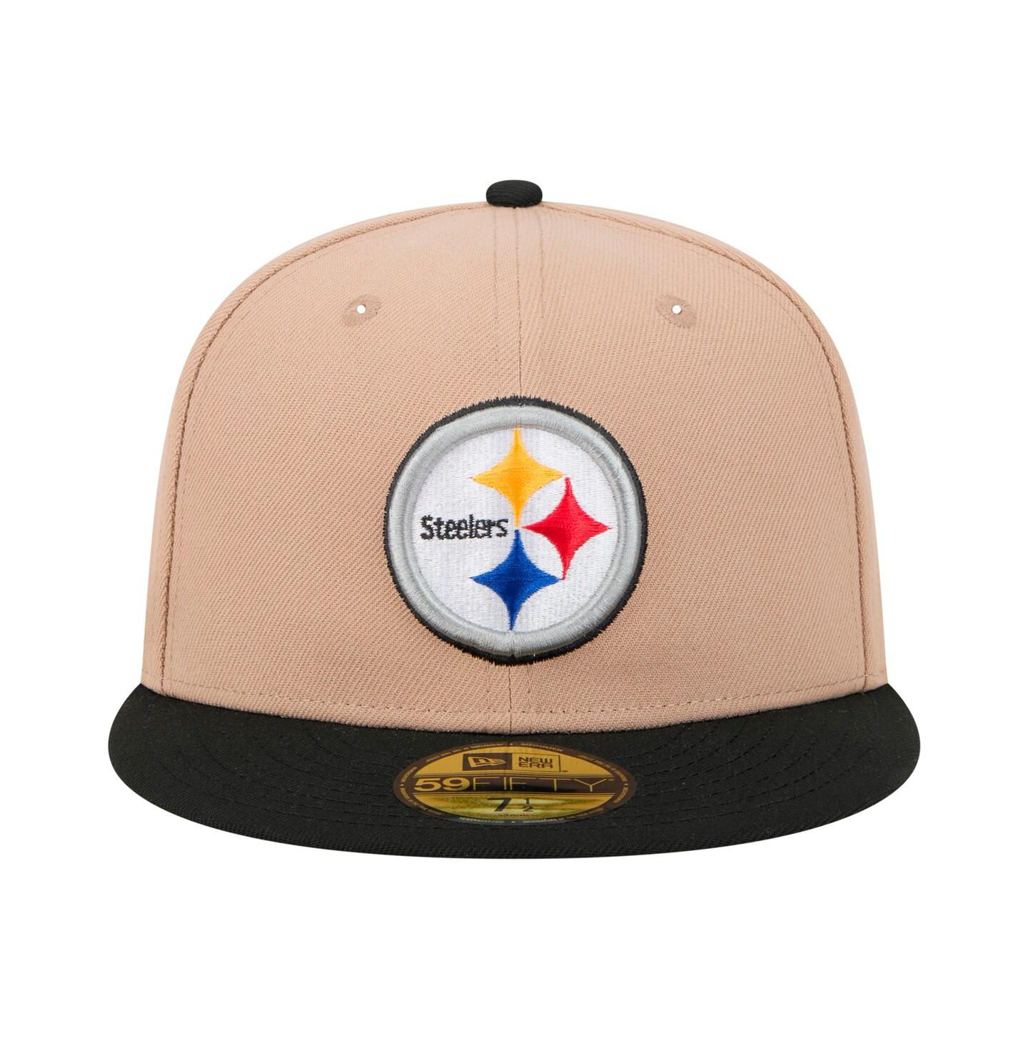 Мужская кепка New Era Tan Pittsburgh Steelers Logo Main 59FIFTY Fitted Hat — фото 2
