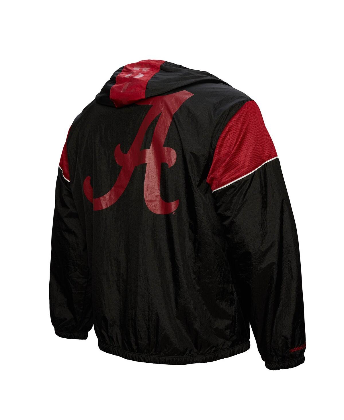 Mitchell & Ness Men's Black Alabama Crimson Tide Team 3.0 Anorak Half-zip Hoodie In Black