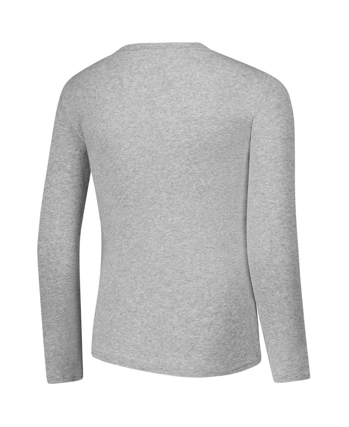 Outerstuff Big Boys And Girls Chicago Bears Long Sleeve T-shirt And Pants Sleep Set In Heather Gray