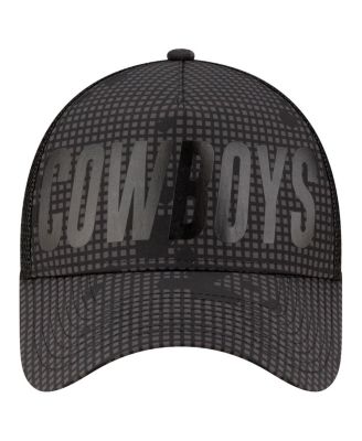 Men's Graphite Dallas Cowboys Midnight Ink Tonal A-Frame 9FORTY Adjustable Hat