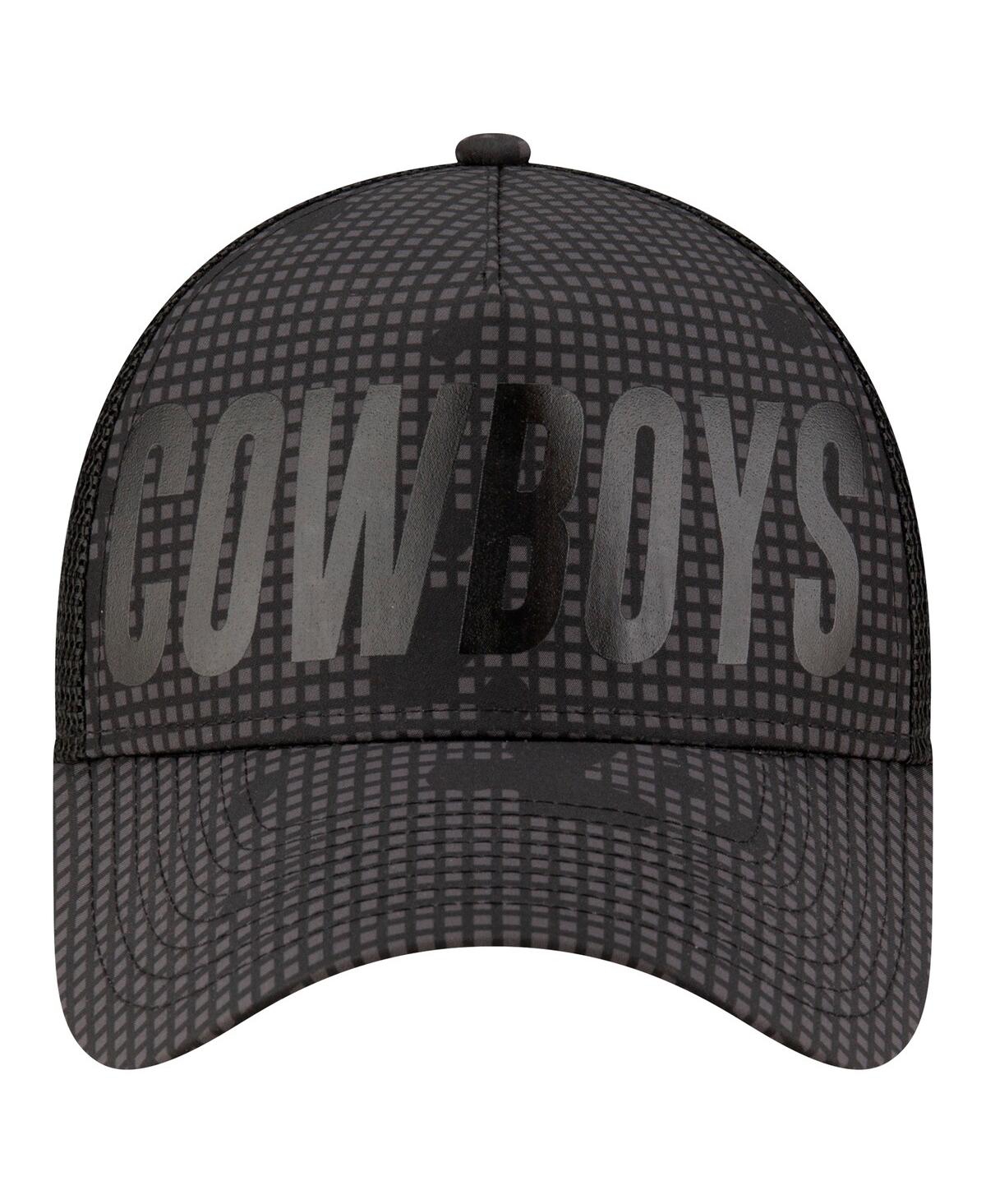 New Era Men's Graphite Dallas Cowboys Midnight Ink Tonal A-frame 9forty Adjustable Hat In Graphite