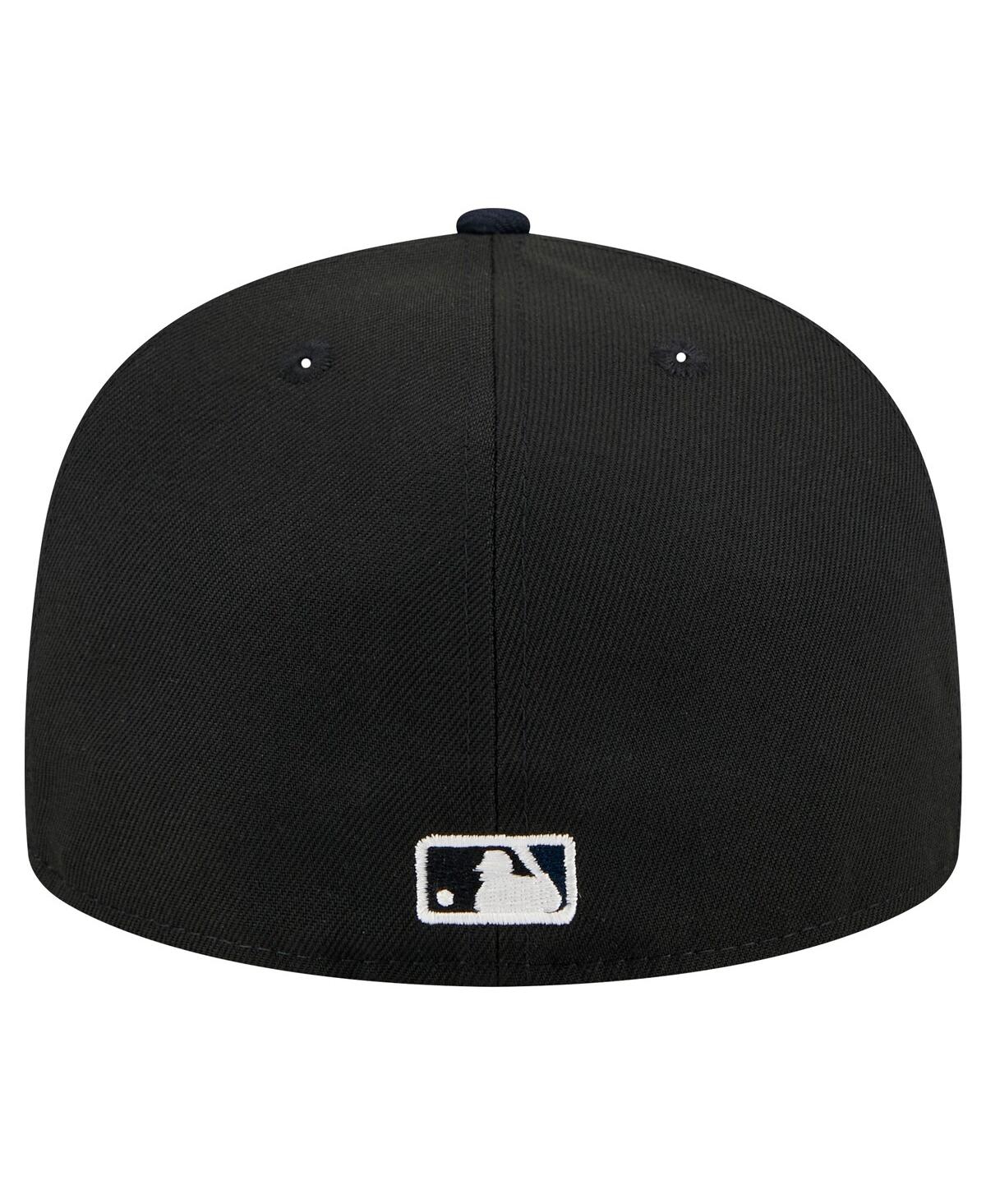 New Era Men's Black New York Yankees Shadow Stitch 59fifty Fitted Hat In Black