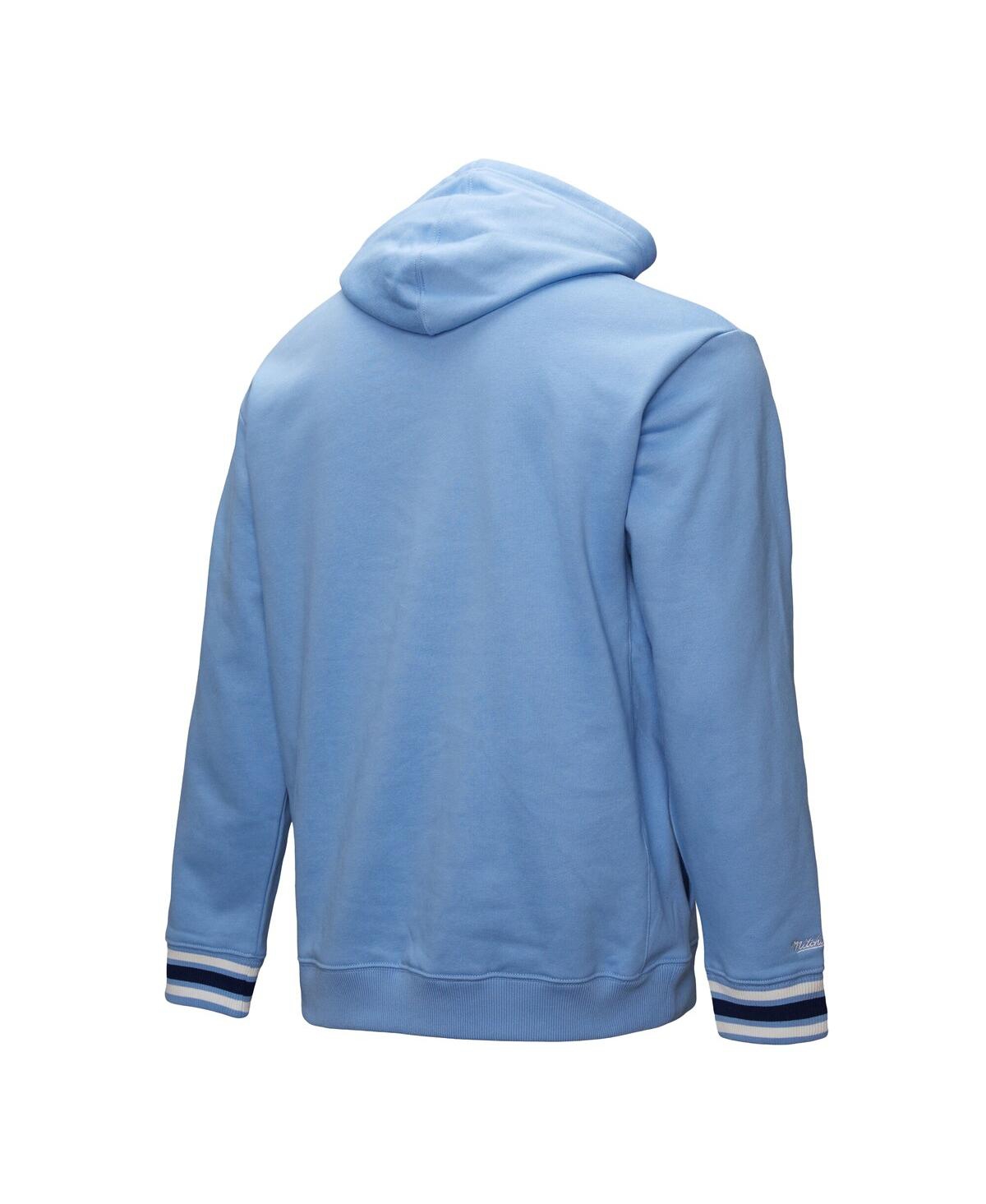 Mitchell & Ness Men's Carolina Blue North Carolina Tar Heels Chain Stich Fleece Pullover Hoodie In Light Blue