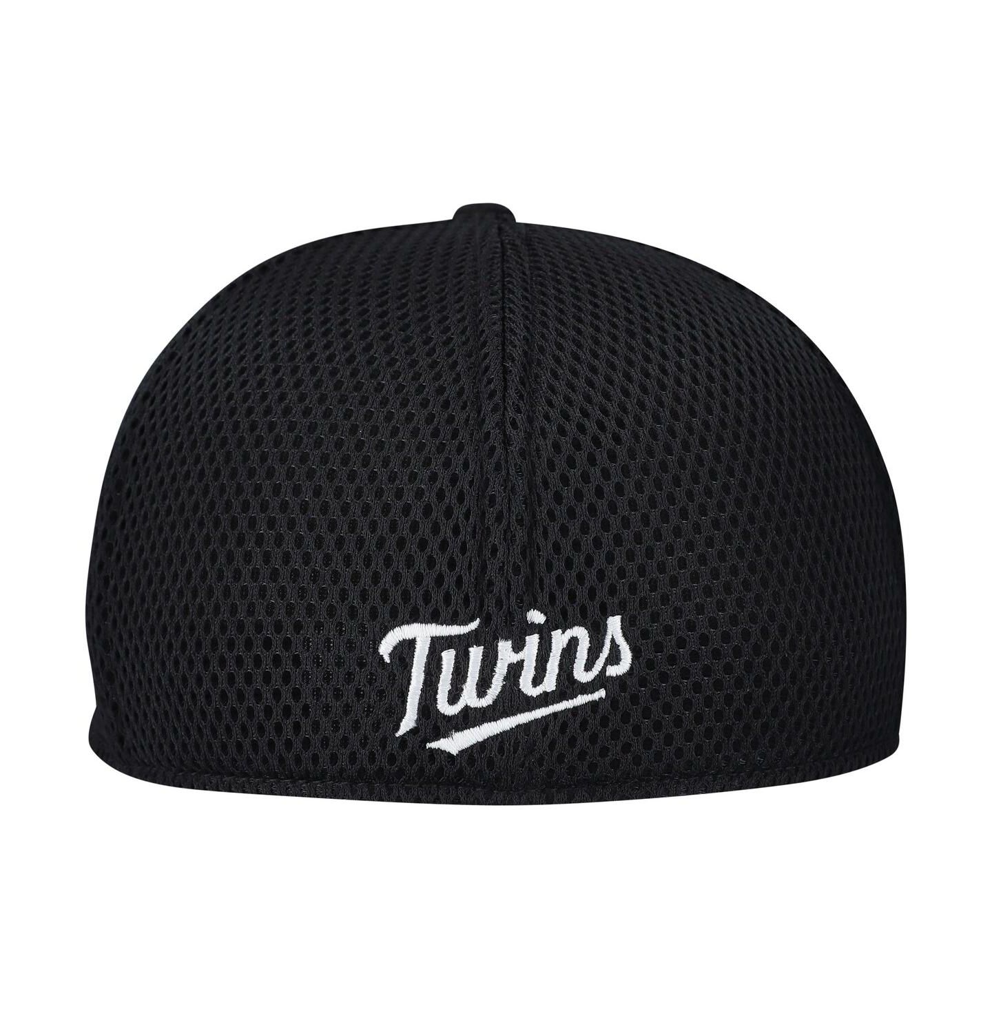 Мужская кепка New Era Minnesota Twins Evergreen Black White Neo 39THIRTY Flex Hat — фото 2