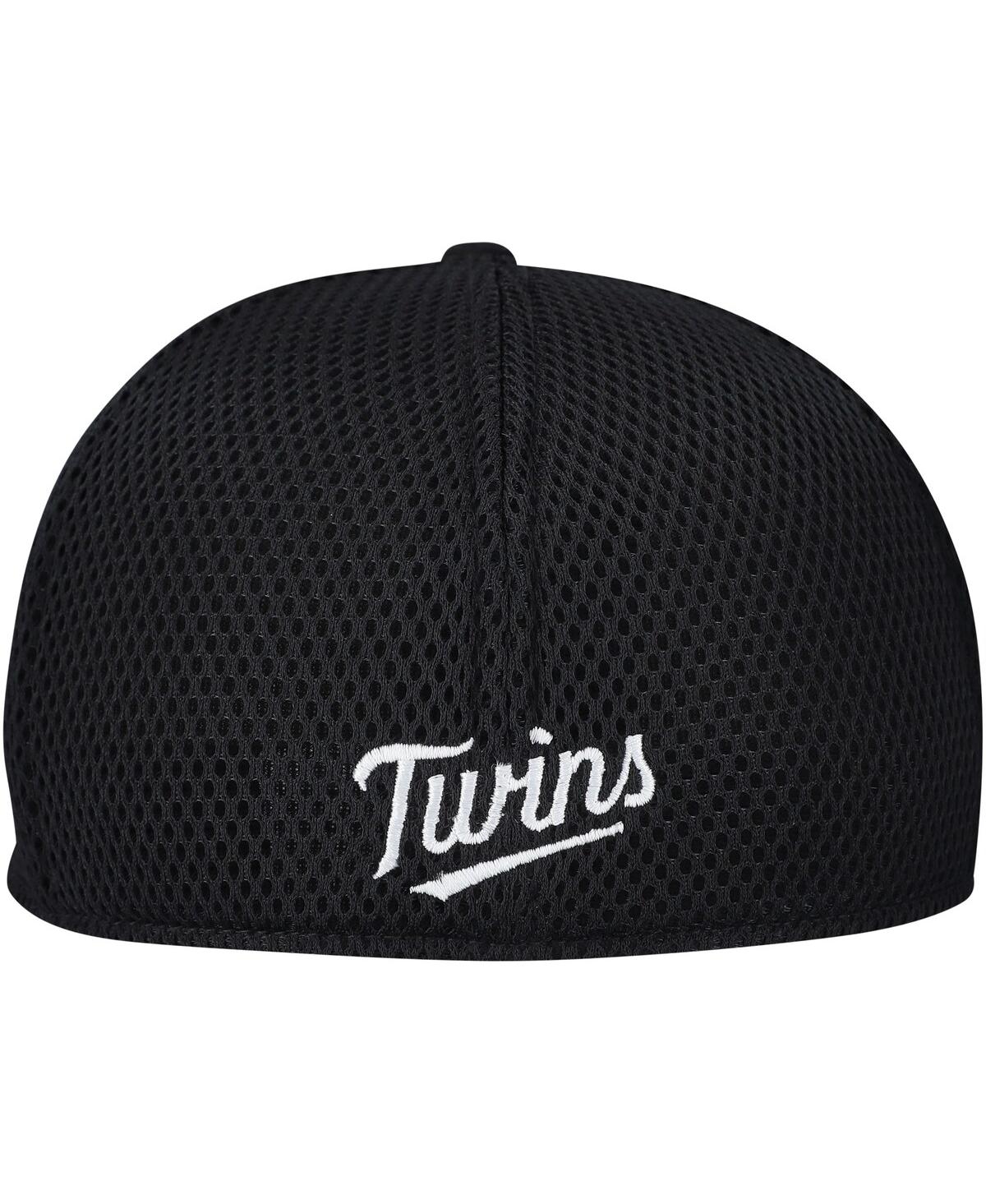 NEW ERA MEN'S MINNESOTA TWINS EVERGREEN BLACK WHITE NEO 39THIRTY FLEX HAT