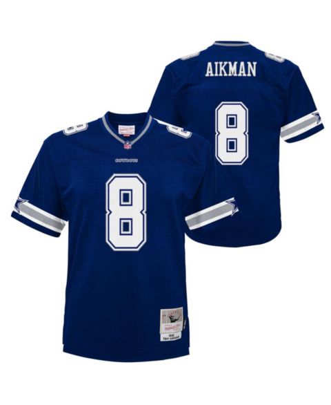 Детское джерси Mitchell & Ness Big Boys and Girls Troy Aikman Navy Dallas Cowboys 1996 Legacy Jersey