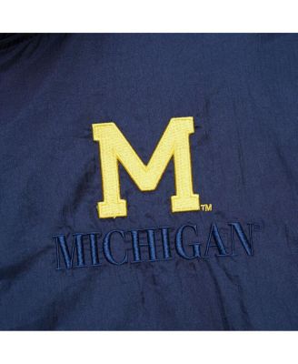 Men's Navy Michigan Wolverines Anorak Vintage Logo Half-Zip Hoodie Jacket