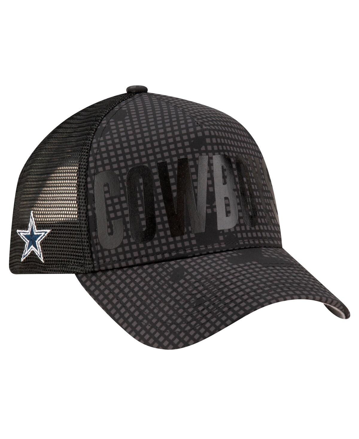 New Era Men's Graphite Dallas Cowboys Midnight Ink Tonal A-frame 9forty Adjustable Hat In Graphite