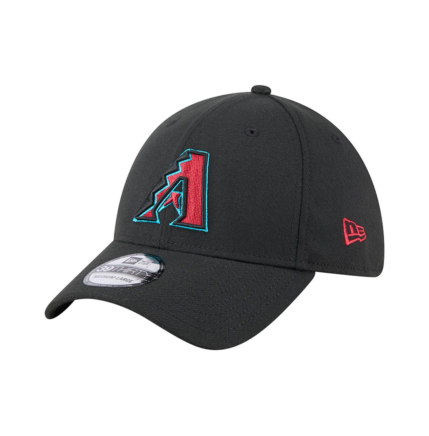 Мужская кепка New Era Black Arizona Diamondbacks Logo 39THIRTY Flex Hat — фото 1