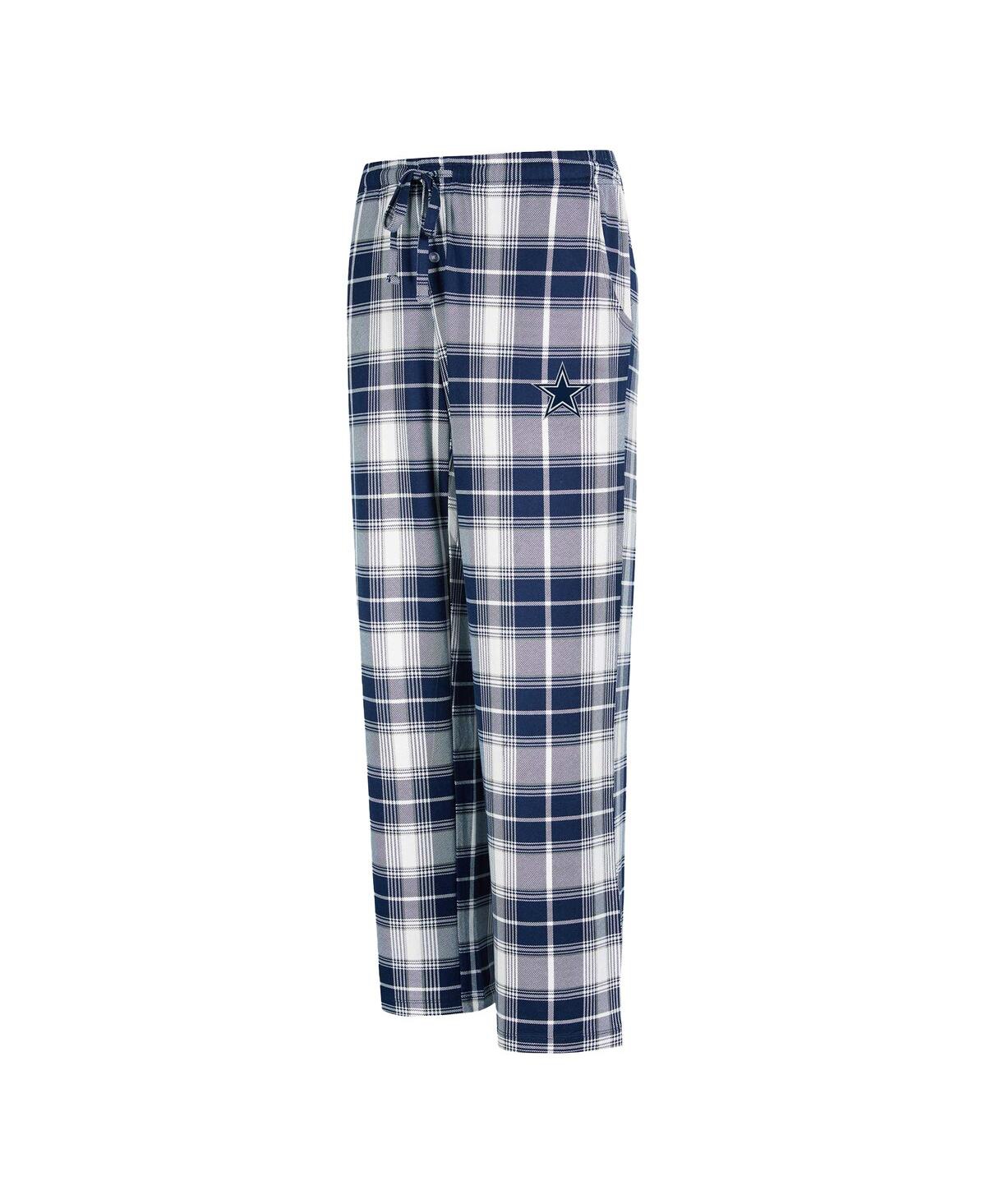 Concepts Sport Women's Navy/gray Dallas Cowboys Ashford Plaid Knit Pants In Navy,gray