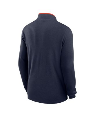 Men's Navy Virginia Cavaliers Coaches Courtside Basketball Victory Performance Quarter-Zip Top