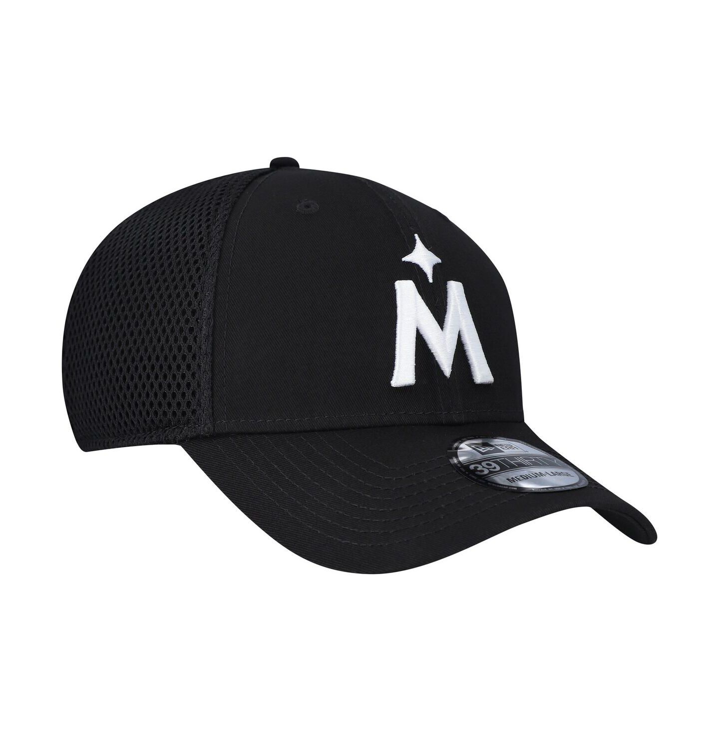 Мужская кепка New Era Minnesota Twins Evergreen Black White Neo 39THIRTY Flex Hat — фото 4