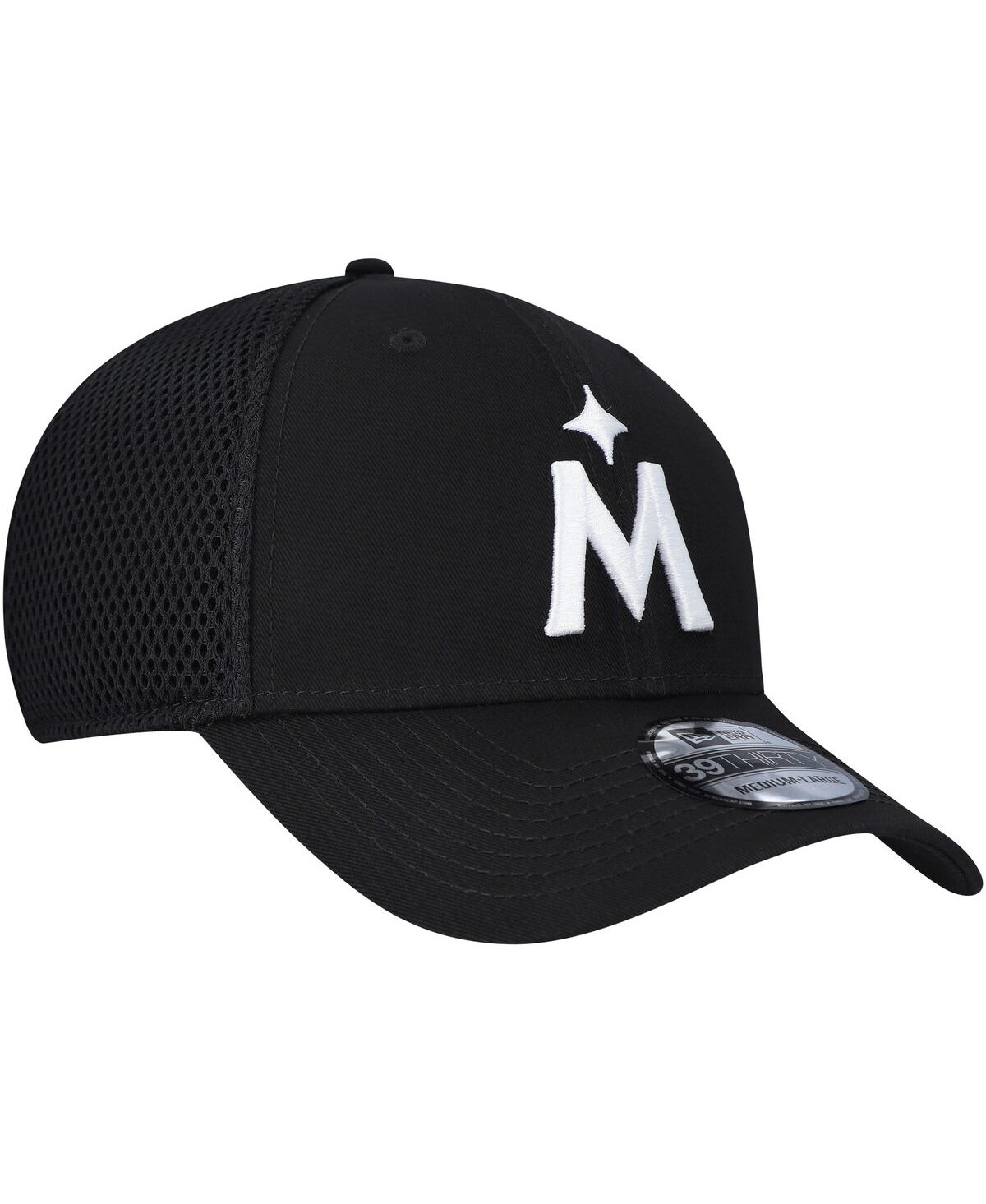 NEW ERA MEN'S MINNESOTA TWINS EVERGREEN BLACK WHITE NEO 39THIRTY FLEX HAT