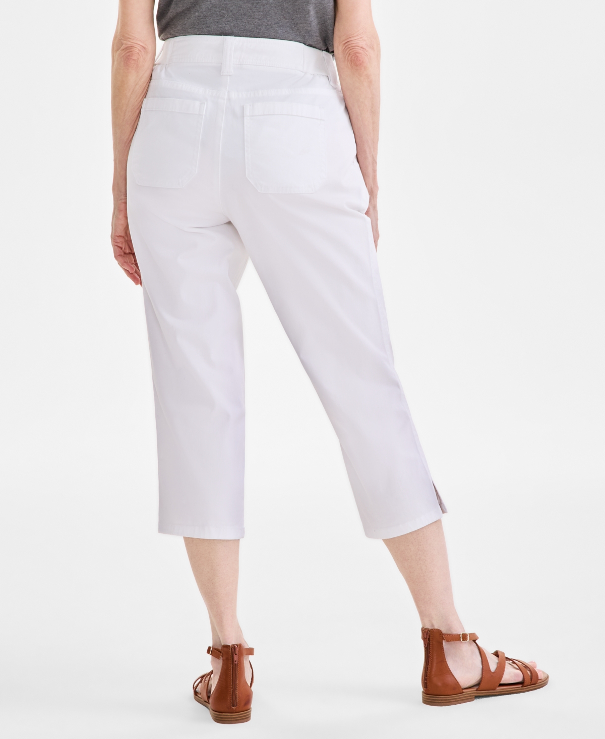 Style & Co Women's Mid-rise Comfort Waist Capri Pants, Regular & Petite, Exclusively At Macy's In Bright White