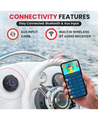 Amplified Wireless BT Audio Controller Kit with Microphone, Waterproof