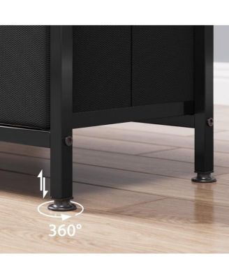 Dresser TV Stand for Bedroom,TV Console with Drawers, 2 Drawers Entertainment Center with Open Shelf, Media Console for 50 Inch TV, Dresser with PU Finish