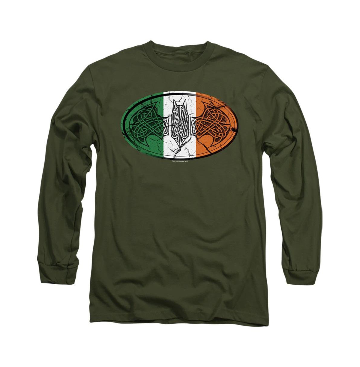 Men's Irish Celtic Symbol Long Sleeve Adult Tee / T-Shirt - Green