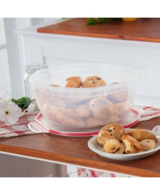 Ultra Seal 8.10 Quart Plastic Food Storage Bowl Container, 2 Pack