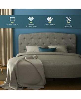 Faux Linen Headboard with Adjustable Heights