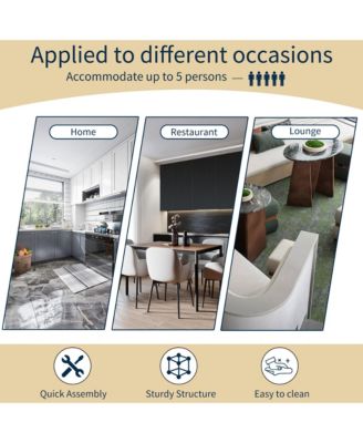 Round Gold Stainless Steel Dining Table