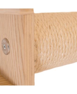 W1907D Real Wood Wall Series: Wall-Mounted Scratching Station for Cats