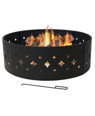 Heavy Duty Fire Pit Ring for Camping Garden and Backyard Fires