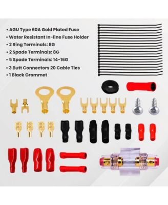 Marine Stereo Audio Wiring Kit, 8-AWG Amplifier Installation