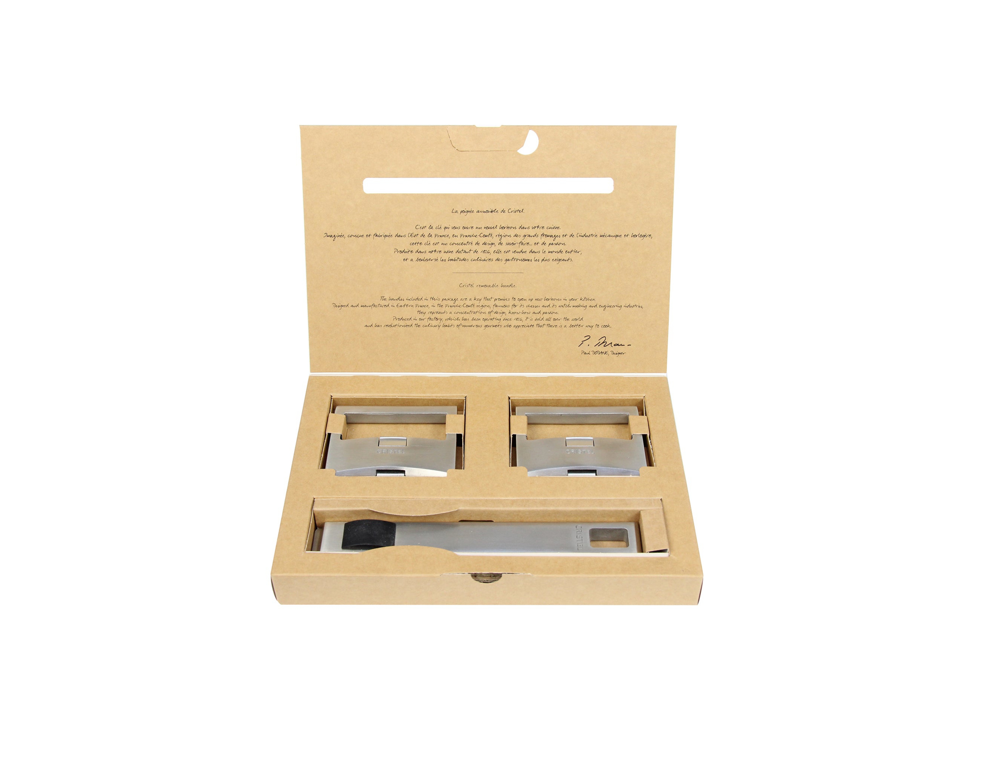 Stainless Steel 3-Piece Strate Removable Handles Set