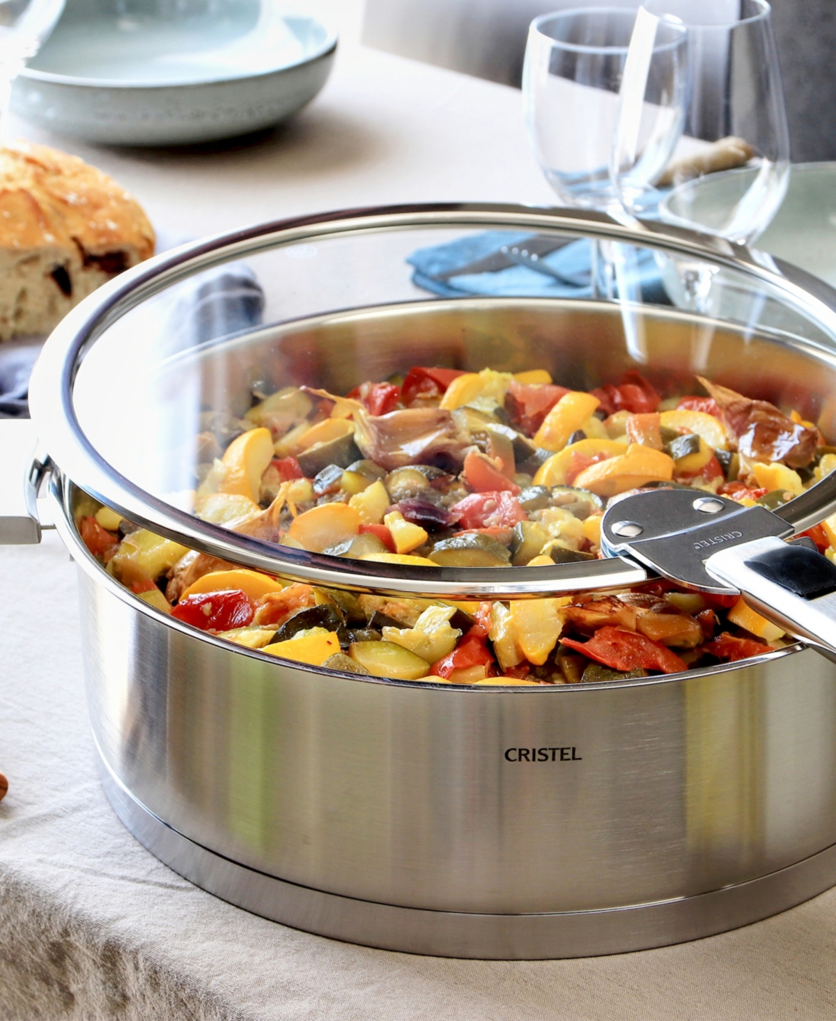 Cristel Strate 13-piece Stainless Steel Cookware Set In Silver