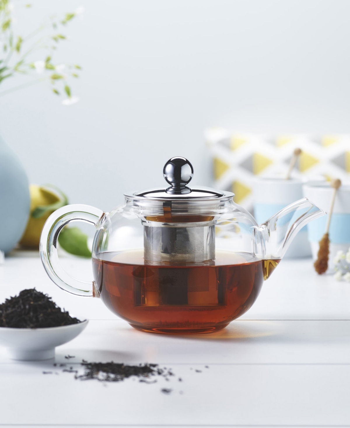 Cristel 27 Oz. Sakura Teapot In Glass