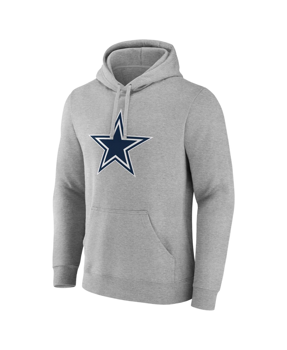 Fanatics Men's Heather Gray Dallas Cowboys Deliver Fleece Pullover Hoodie In Heather Gray