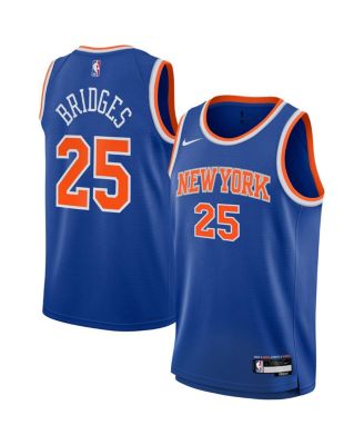 Nike - Big Boys and Girls Mikal Bridges Blue New York Knicks Swingman Jersey - Icon Edition