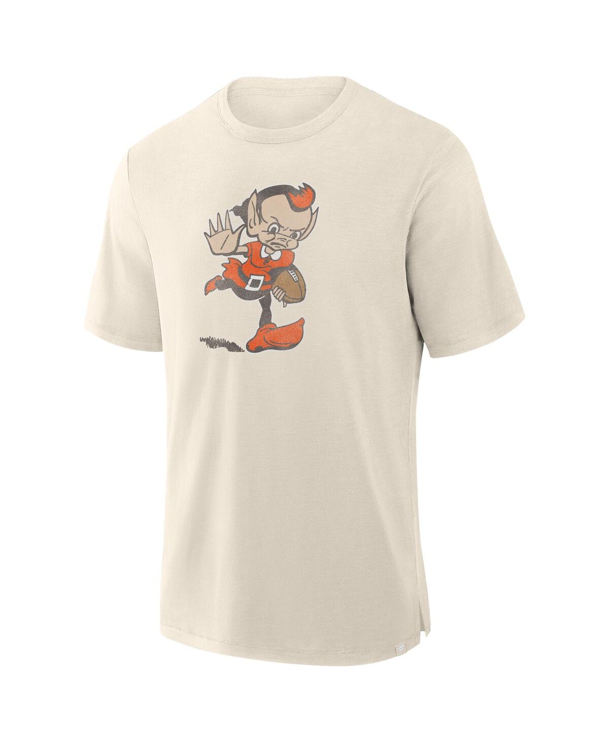 Fanatics Men's Cream Cleveland Browns Slub T-shirt In Cream