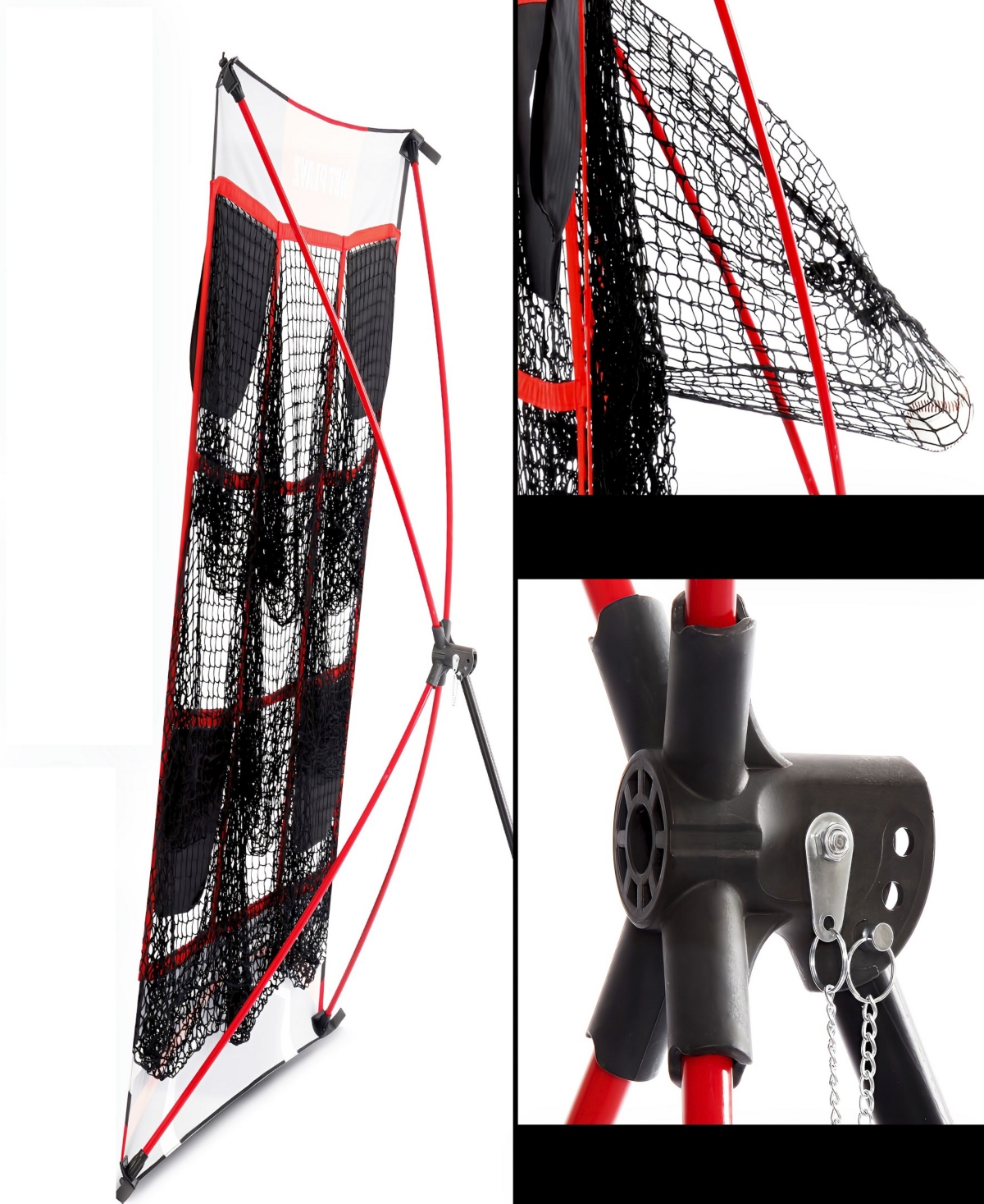 Net Playz 9 Pocket Strike Zone Baseball Net In Black