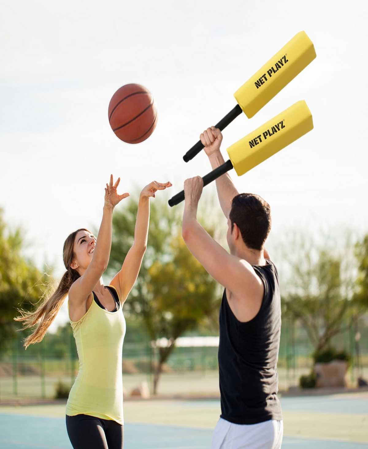 Net Playz Defender 2-piece Padded Blockings Guards In Yellow